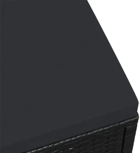 VidaXL Lumarko Podnóżek ogrodowy z poduszką, czarny, rattan PE! 310489 VidaXL - Pozostałe meble ogrodowe - miniaturka - grafika 4