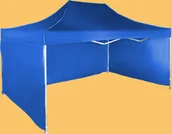 Pawilony ogrodowe - Expodom Namiot ekspresowy 3x4,5m aluminiowy, Niebieski, 3 ściany boczne - miniaturka - grafika 1