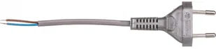 zamel Przewód przyłączeniowy bez wyłącznika 190cm srebrny SP-190/2X0,5/-SRB YNS10000439 PRW10000271 - Listwy zasilające - miniaturka - grafika 2