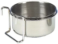 Akcesoria dla ptaków - Nobby 38015 miska ze stali nierdzewnej z uchwytem - miniaturka - grafika 1