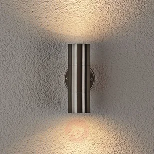 Lampenwelt 2-punktowa zewnętrzna lampa ścienna Hakan stal - Lampy ogrodowe - miniaturka - grafika 3