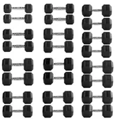 Hantle i ciężarki - THORN+FIT Zestaw hantli HEX 2 x 2,5 30 kg THORN+FIT - miniaturka - grafika 1