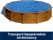 Baseny ogrodowe - GRE Basen stelażowy 550x132 cm brązowy Dreampool Mauritius - miniaturka - grafika 1