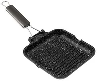 Patelnie - Home pietra patelnia do grillowania z uchwytem z elastyczne, kamienia, czarna, z powłoką nieprzywierającą 20 cm 8003512674327 - miniaturka - grafika 1