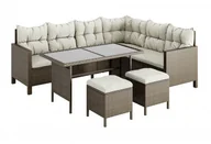 Meble ogrodowe - EMWOmeble Meble ogrodowe zestaw z technorattanu XXL dla 9 osób -1092 MOULD - 6 częściowy 4239 - miniaturka - grafika 1