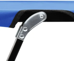 vidaXL Dwuosobowy leżak, składany, niebieski, stal - Leżaki ogrodowe - miniaturka - grafika 6