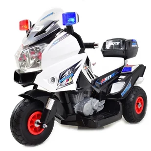Super-Toys MEGA WIELKI MOTOR HERO Z DŹWIĘKAMI NA POMPOWANYCH KOŁACH NOWOŚĆ / 8815 12 V CH-8815-AIR-BIAŁY - Pojazdy elektryczne dla dzieci - miniaturka - grafika 3