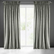 Zasłony - Eurofirany Zasłona Sarah welwet na taśmie 140x270 Szara ex-zas-sarah-sre-140x270-taśma - miniaturka - grafika 1