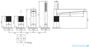 Omnires Contour bateria wannowa 4-otworowa złoto szczotkowane CT8032GLB - Baterie wannowe i prysznicowe - miniaturka - grafika 2