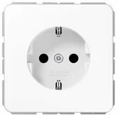 Gniazdka elektryczne - Jung Serie CD gniazdo schuko, 16 A 250 V , kolor: śnieżna biel (alpinweiß), CD 1520 WW, 1 sztuka CD 1520 WW - miniaturka - grafika 1