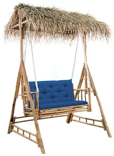 vidaXL 2-os huśtawka ogrodowa bambus i liście palmy poduszka 202cm 3063934 - Huśtawki - miniaturka - grafika 20