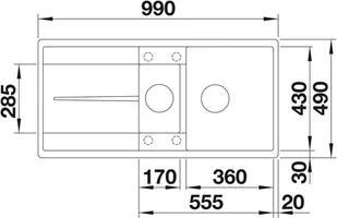 Blanco METRA 6S-F ANTRACYT 519113 - Zlewozmywaki - miniaturka - grafika 7