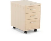 Meble do szkół i przedszkoli - AJ Produkty Kontenerek, 400x540x600 mm, fornir, brzoza - miniaturka - grafika 1