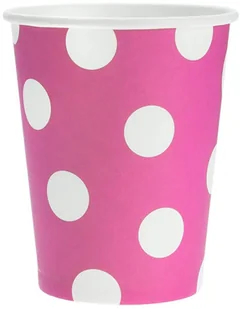 GoDan Kubeczki papierowe 270 ml, "Groszki", różowe, 6 szt PF-KGRO - Naczynia i sztućce jednorazowe - miniaturka - grafika 3