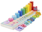 Zabawki interaktywne dla dzieci - New Classic Toys - Drewniana zabawa naucz się liczyć - miniaturka - grafika 1