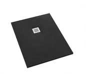 Brodziki prysznicowe - Schedpol Brodzik prostokątny KALAIT BLACK STONE 90x160x3,5 z systemem STABILSOUND PLUS 3.3121/C/ST-M2 GRATIS SYFON VIEGA 90mm - miniaturka - grafika 1