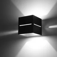 Lampy ścienne - Sollux Lighting Lampa ścienna Top up/down, czarny korpus - miniaturka - grafika 1
