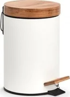 Kosze na śmieci - Zeller Kosz na śmieci Kosz na śmieci 3 l. Metal bambus biały soft-close 16,8x24 cm 18908 - miniaturka - grafika 1