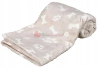 Legowiska dla psów - Trixie Koc Pluszowy Kenny Beżowy 150x100cm 37167 - miniaturka - grafika 1