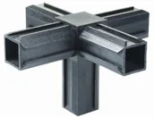 Zawiasy, okucia i inne akcesoria - GAH-Alberts 426408 XD-łącznik rurowy  krzyż na sztuki oraz inny pionowej wyjścia, tworzywo sztuczne, czarna, 20 X 1, 5 MM - miniaturka - grafika 1