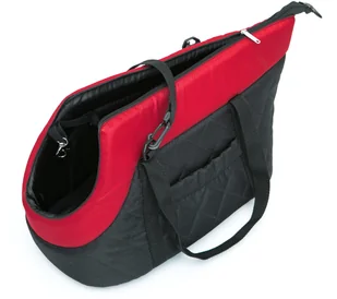HOBBYDOG HOBBYDOG R1 TORBA CZARNY Z CZERWONYM SZALEM NUBUK - Sprzęt podróżny i transportery dla psów - miniaturka - grafika 2