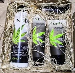 INDIA Cosmetics Zestaw męskich NATURALNYCH kosmetyków z KONOPI - Zestawy kosmetyków damskich - miniaturka - grafika 2