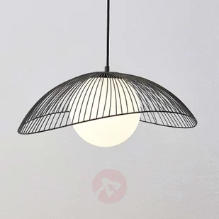 Lindby Fabronia lampa wisząca kratka, szklana kula - Lampy sufitowe - miniaturka - grafika 6