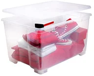 Pudła i pojemniki do przechowywania - Sundis Rotho Clear Box Deep Sweater pojemnik do przechowywania z pokrywą, pojemność 4 l, kod QR AppMyBox, przezroczysty, układany w stos, tworzywo sztuczne/plastik (PP), różnerozmiary 1423000096 - miniaturka - grafika 1