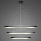 Lampy sufitowe - Altavola Design Lampa wisząca Ledowe Okręgi No.3 120 cm in 3k czarna LA075/P_120_in_3k_black - miniaturka - grafika 1