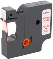 Etykiety do drukarek - Dymo Zamiennik taśmy D1 45012 12mm przeźroczysta/czerwony - miniaturka - grafika 1