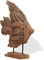 Dekoracje domu - vidaXL Rzeźba ryby, drewno tekowe, 40 x 12 57 cm - miniaturka - grafika 1