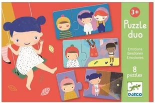 Djeco EMOCJE puzzle tekturowe duo DJ08152 DJ08152 - Zabawki interaktywne dla dzieci - miniaturka - grafika 3