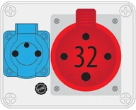 Rozdzielnie elektryczne - Pawbol Rozdzielnica R-BOX 150 1x250V 1x32A/4p B.1206 B.1206 - miniaturka - grafika 1