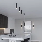 Lampy sufitowe - EULUNA Lampa sufitowa Tube w kształcie walca, czarna - miniaturka - grafika 1