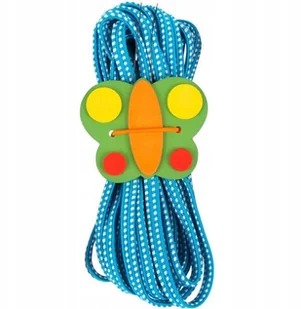 Legler Small Foot by guma Twist "motyle" w kolorowymi zestaw-częściowy, guma hopse wspiera zręczności i fitness, z kolorowymi uchwytami na motyl z drewna, począwszy od 5 lat - Zabawki i gry sportowe - miniaturka - grafika 2