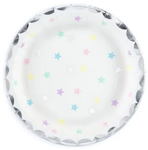 PartyDeco Talerzyki papierowe "Jednorożec - Gwiazdki", 18 cm, 6 szt TPP14 - Urodziny dziecka - miniaturka - grafika 2