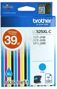 Brother Tusz Brother niebieski LC525XLCAP2=LC-525XLC, 1300 str. EXPBROABR0159 - Tusze oryginalne - miniaturka - grafika 2