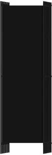 vidaXL Parawan 6-panelowy, czarny, 300 x 180 cm vidaXL - Parawany - miniaturka - grafika 4