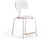 Meble do szkół i przedszkoli - AJ Produkty Krzesło szkolne YNGVE, 4 nogi, biały, biały, 500 mm - miniaturka - grafika 1