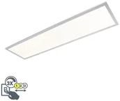 Lampy ogrodowe - Paul Neuhaus Nowoczesny plafon prostokątny chrom LED IP44 - Flat - miniaturka - grafika 1