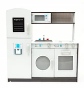 Zabawki AGD - Drewniana kuchnia dla dzieci z tablicą do pisania - miniaturka - grafika 1