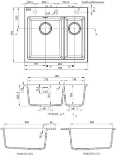 Deante Zlewozmywak granitowy Eridan 1,5-komorowy bez ociekacza ZQE_G503 - Zlewozmywaki Deante Zlewozmywak granitowy Eridan 1,5-komorowy bez ociekacza ZQE_G503 - Zlewozmywaki - miniaturka - grafika 2