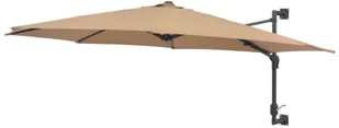 vidaXL Parasol ścienny na metalowym słupku, 300 cm, kolor taupe - Parasole ogrodowe - miniaturka - grafika 3
