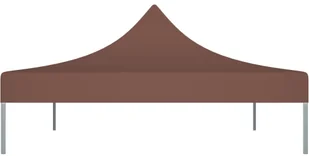 vidaXL Dach do namiotu imprezowego, 4 x 3 m, brązowy, 270 g/m - Pawilony ogrodowe - miniaturka - grafika 4