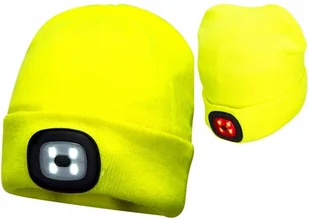 Czapka zimowa 2 x Led przód białe tył czerwone Usb - Odzież robocza - miniaturka - grafika 2