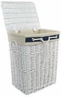 Kosze na bieliznę - DVier Kosz na pranie wiklina Biały motyw Marine 40 X 30 h.54 39 WRT-B SWWK-39WRt-b - miniaturka - grafika 1