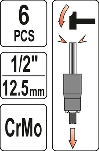 YATO ZESTAW WYKRĘTAKÓW SPIRALNYCH DO ŚRUB I NAKRĘTEK ZESTAW ZAWIERA 6 ELEMENTÓW YT-06032 - Gwintowniki - miniaturka - grafika 5