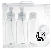 Pozostałe akcesoria do makijażu - INTER-VION Travel Cosmetic Container Kit podróżny zestaw pojemników na kosmetyki 5szt 71134-uniw - miniaturka - grafika 1
