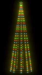 vidaXL Ozdoba świąteczna w kształcie choinki, 330 LED, 100x300 cm - Oświetlenie świąteczne - miniaturka - grafika 9