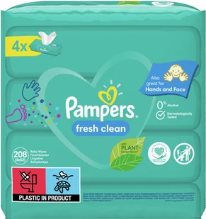PAMPERS Chusteczki Fresh Clean 4x52szt 8001841077949 - Chusteczki nawilżane - miniaturka - grafika 3